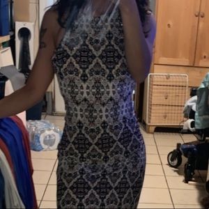 Printed Halter Maxi Dress